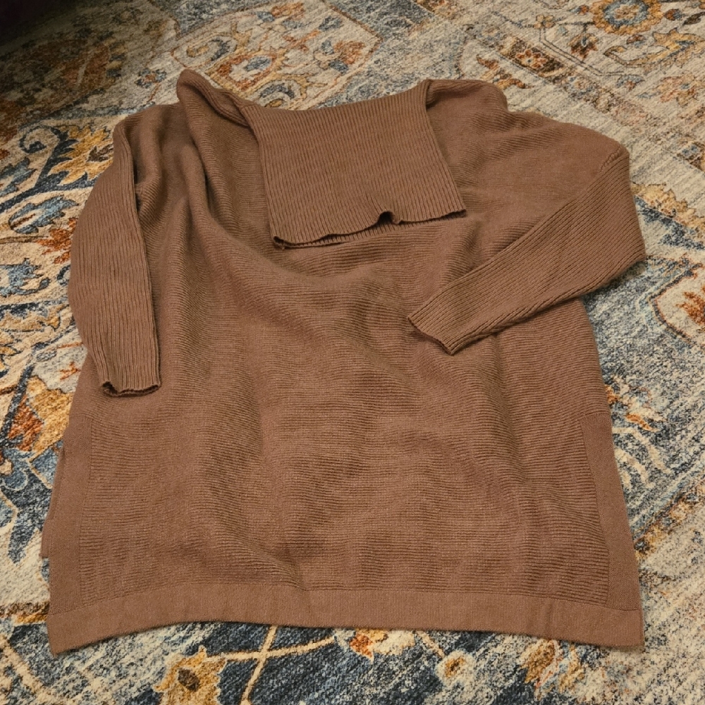 Women's Brown Tunic Sweater